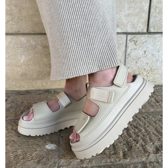 UGG Goldenglow Slingback Sandal (Women) in Sea Salt Size US 8 - Picture 2 of 9